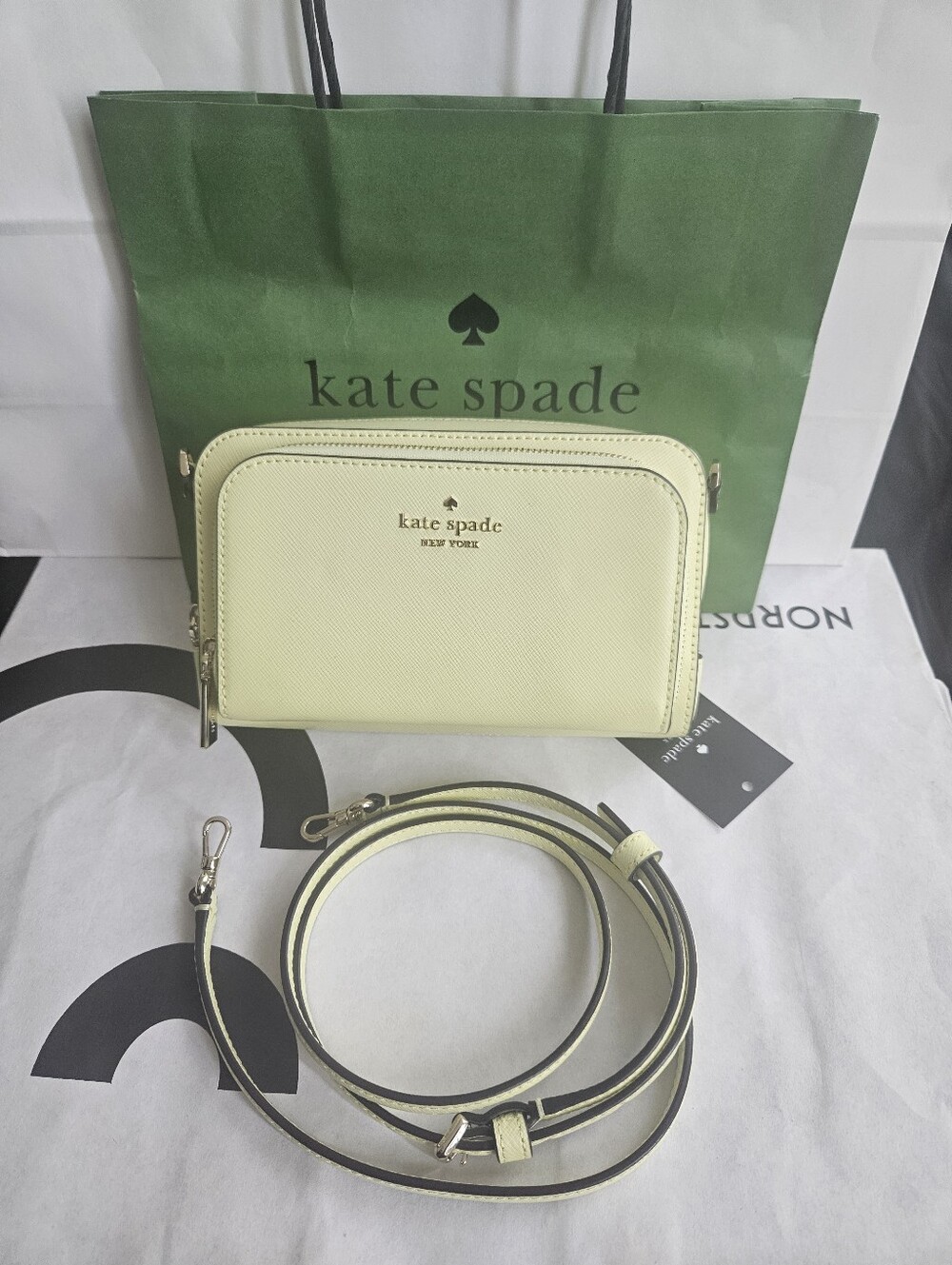 kate spade Staci Mini Leather Double-Zip Crossbody Bag